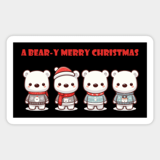 Christmas Polar Bears Magnet